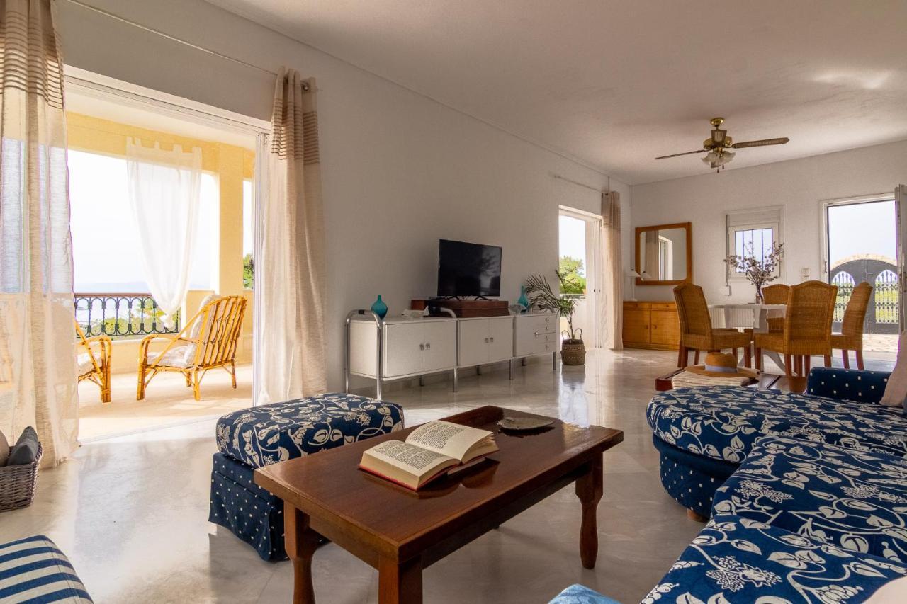 House With Amazing Ocean View And Patio - Pool Villa Porto Heli Luaran gambar