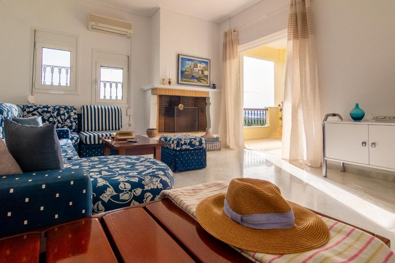House With Amazing Ocean View And Patio - Pool Villa Porto Heli Luaran gambar