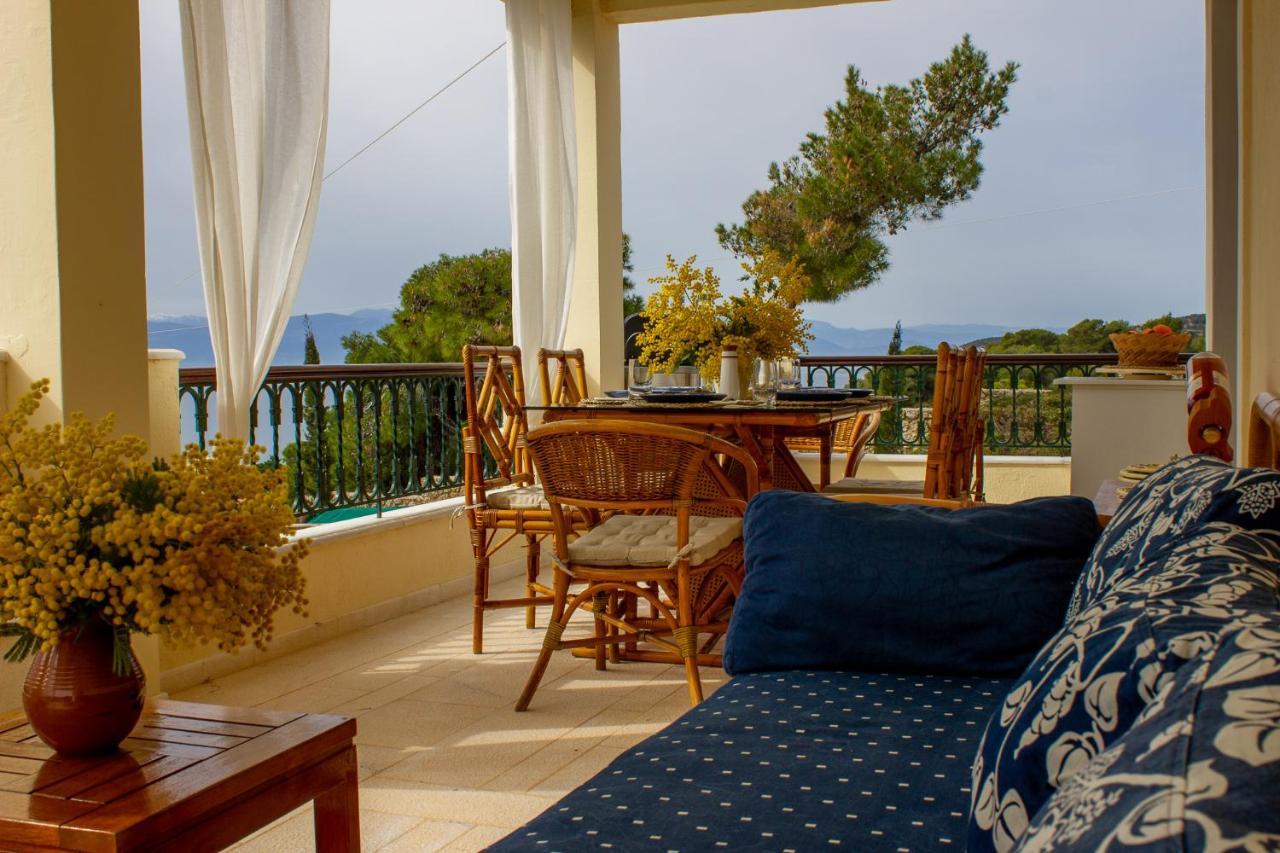 House With Amazing Ocean View And Patio - Pool Villa Porto Heli Luaran gambar