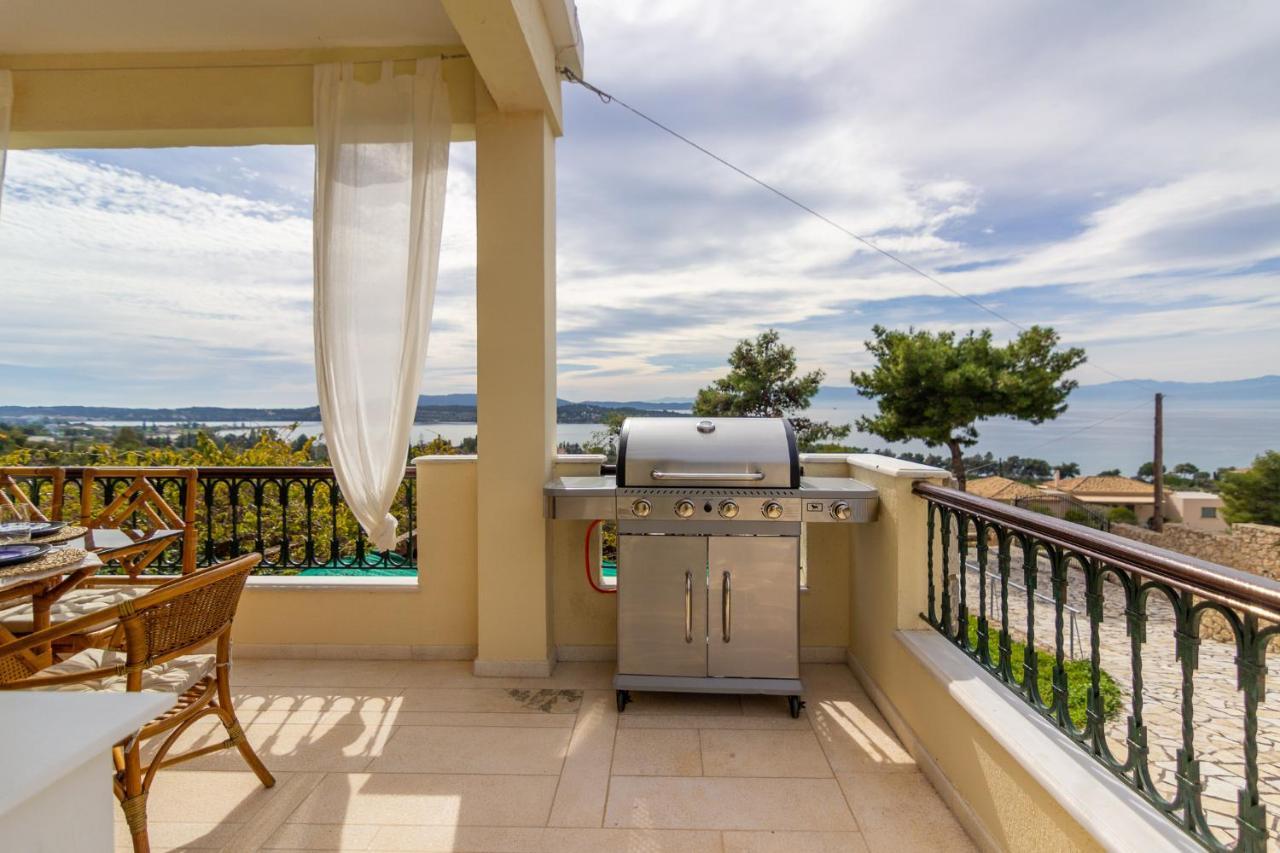 House With Amazing Ocean View And Patio - Pool Villa Porto Heli Luaran gambar