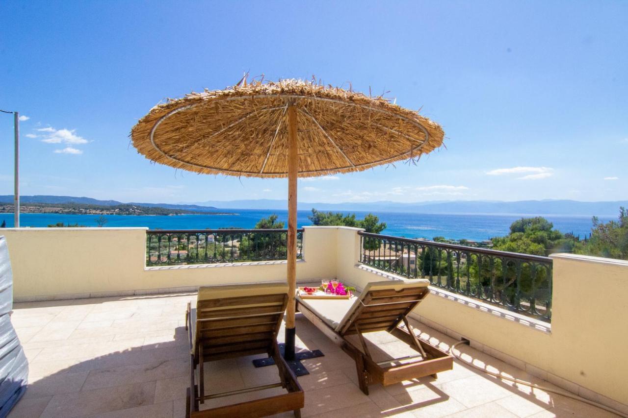 House With Amazing Ocean View And Patio - Pool Villa Porto Heli Luaran gambar