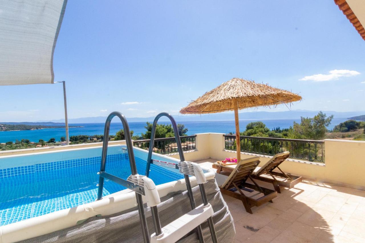 House With Amazing Ocean View And Patio - Pool Villa Porto Heli Luaran gambar